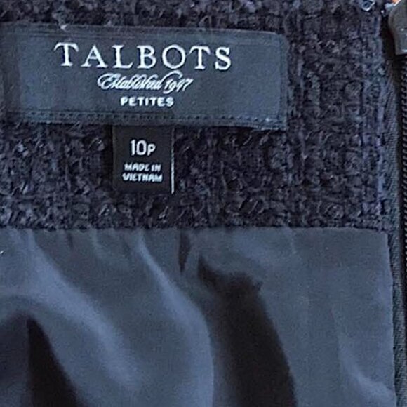 Cute Talbots Black Textured Pencil Skirt with FUN Furry Hem!!! - Picture 7 of 15